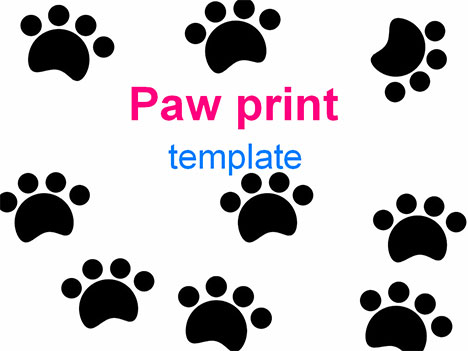 Detail Paw Print Powerpoint Template Nomer 3