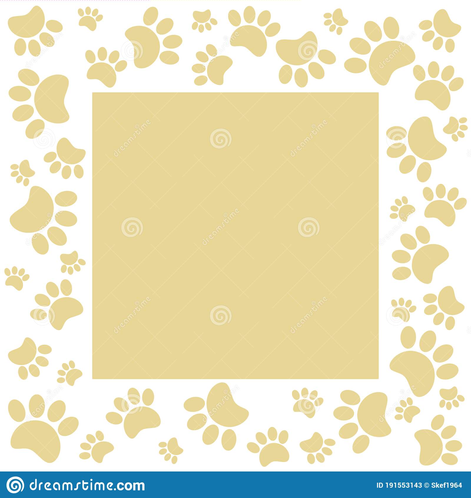 Detail Paw Print Powerpoint Template Nomer 32