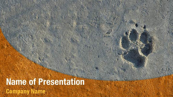 Detail Paw Print Powerpoint Template Nomer 5