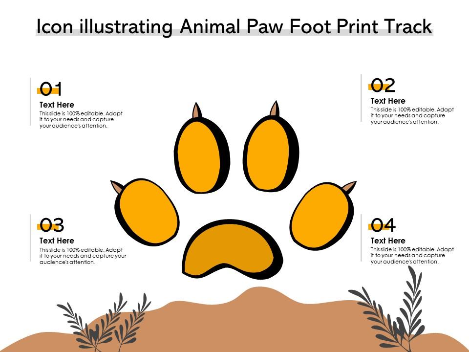 Detail Paw Print Powerpoint Template Nomer 40