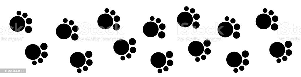 Detail Paw Print Powerpoint Template Nomer 42