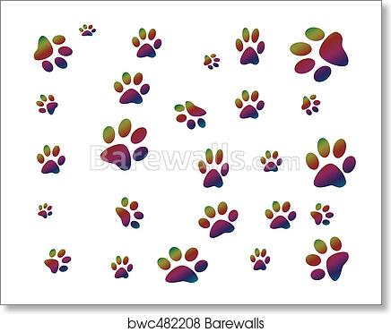 Detail Paw Print Powerpoint Template Nomer 52