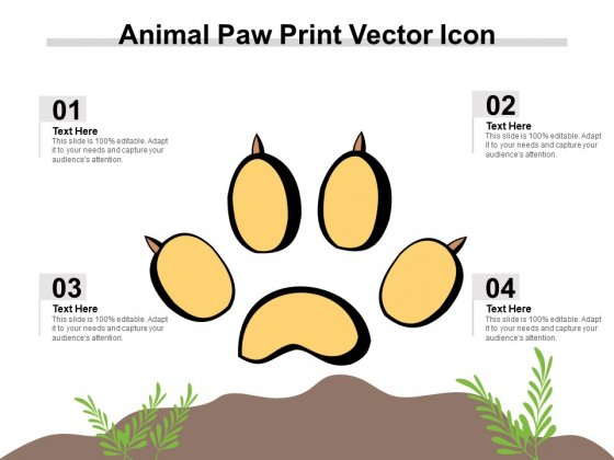 Detail Paw Print Powerpoint Template Nomer 7