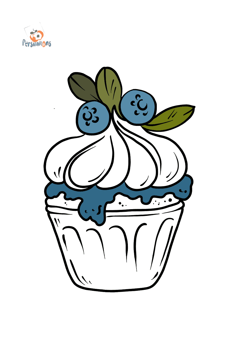 Detail Ausmalbild Cupcake Nomer 16