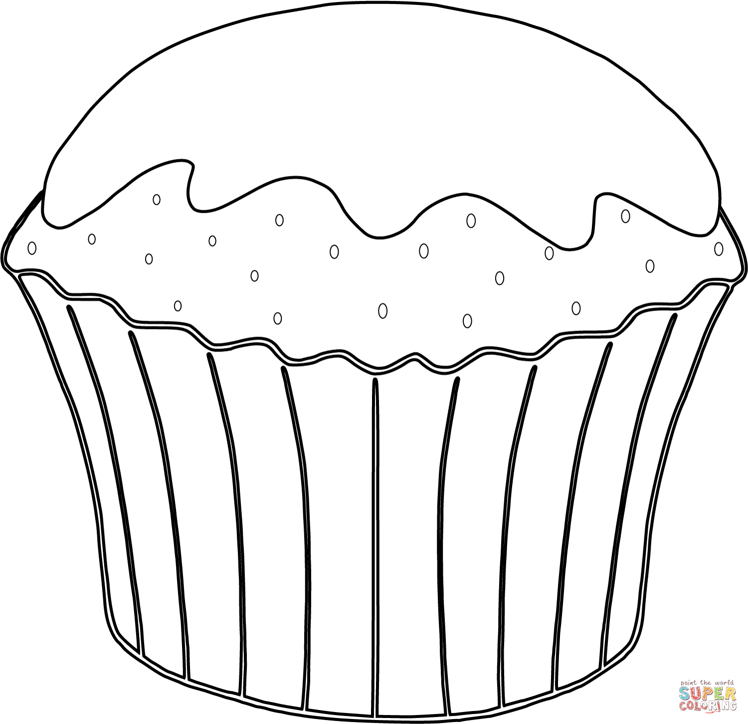 Detail Ausmalbild Cupcake Nomer 20