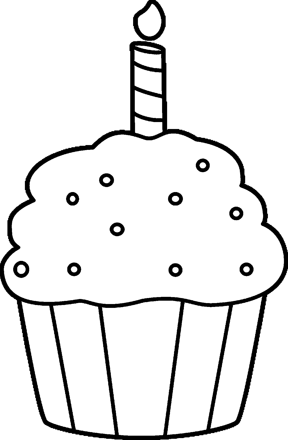 Detail Ausmalbild Cupcake Nomer 21