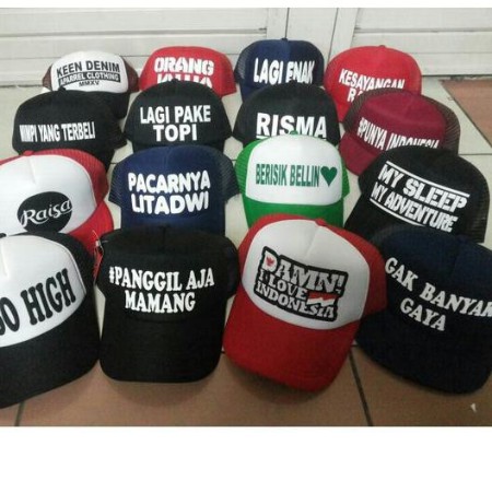 Detail Desain Topi Jaring Nomer 35