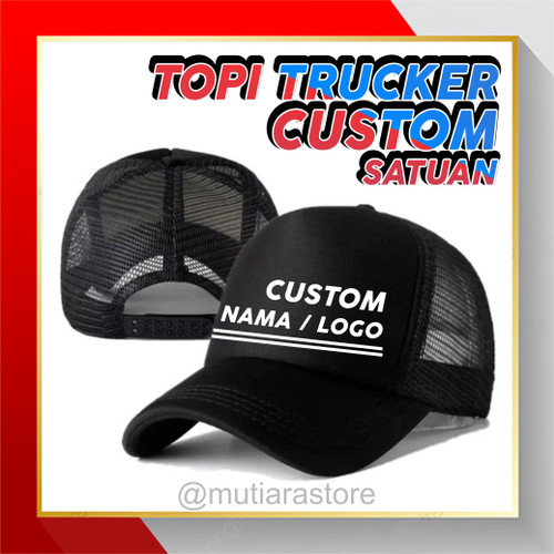 Detail Desain Topi Trucker Polos Nomer 25