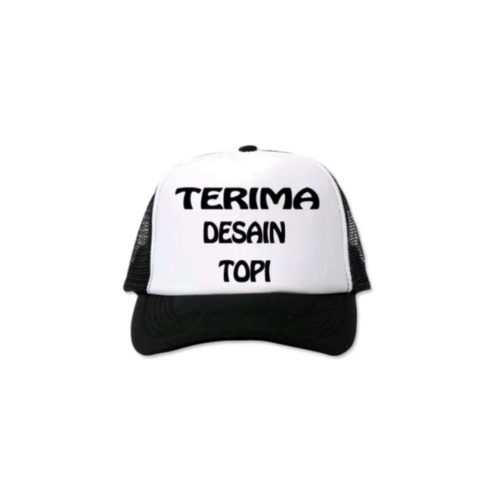 Detail Desain Topi Trucker Polos Nomer 33