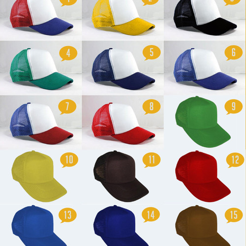 Detail Desain Topi Trucker Polos Nomer 37