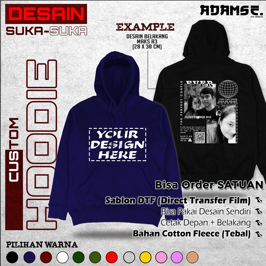 Detail Desain Tulisan Hoodie Nomer 53