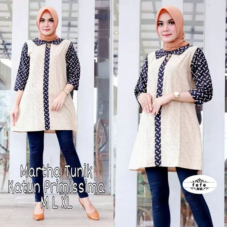 Detail Desain Tunik Batik Nomer 43