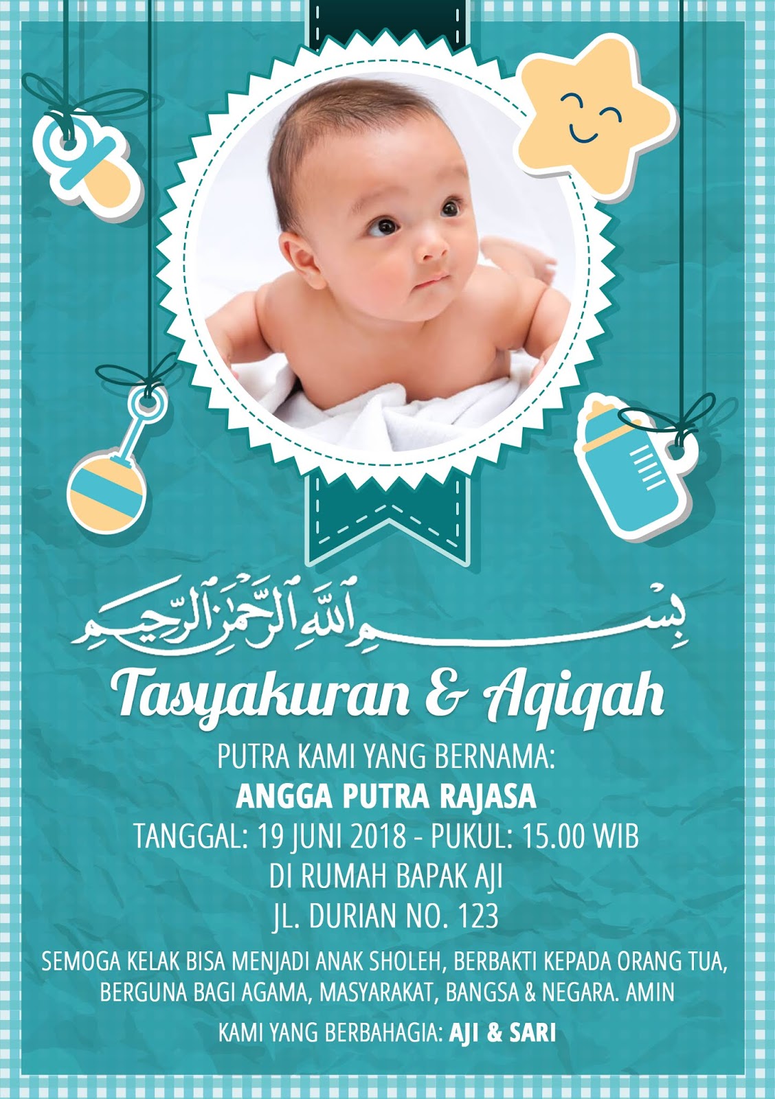 Detail Desain Undangan Aqiqah Anak Laki Laki Koleksi Nomer 18 Detail Desain Undangan Aqiqah Anak Laki Laki Koleksi Nomer 18