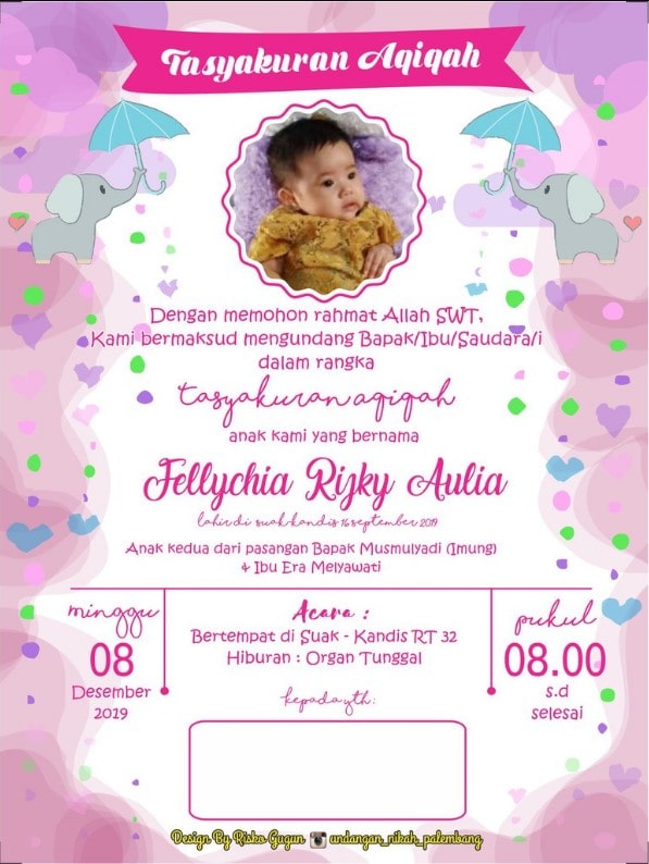 Detail Desain Undangan Aqiqah Anak Laki Laki Nomer 23