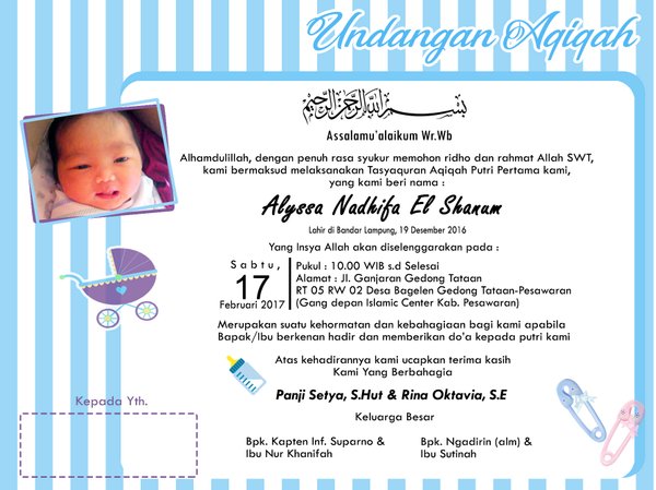 Detail Desain Undangan Aqiqah Anak Laki Laki Lucu Nomer 28