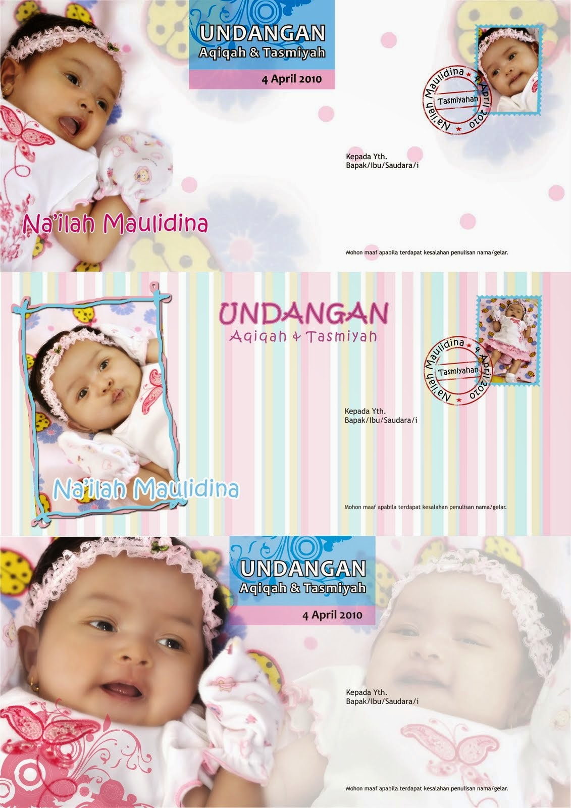 Detail Desain Undangan Aqiqah Anak Perempuan Nomer 50