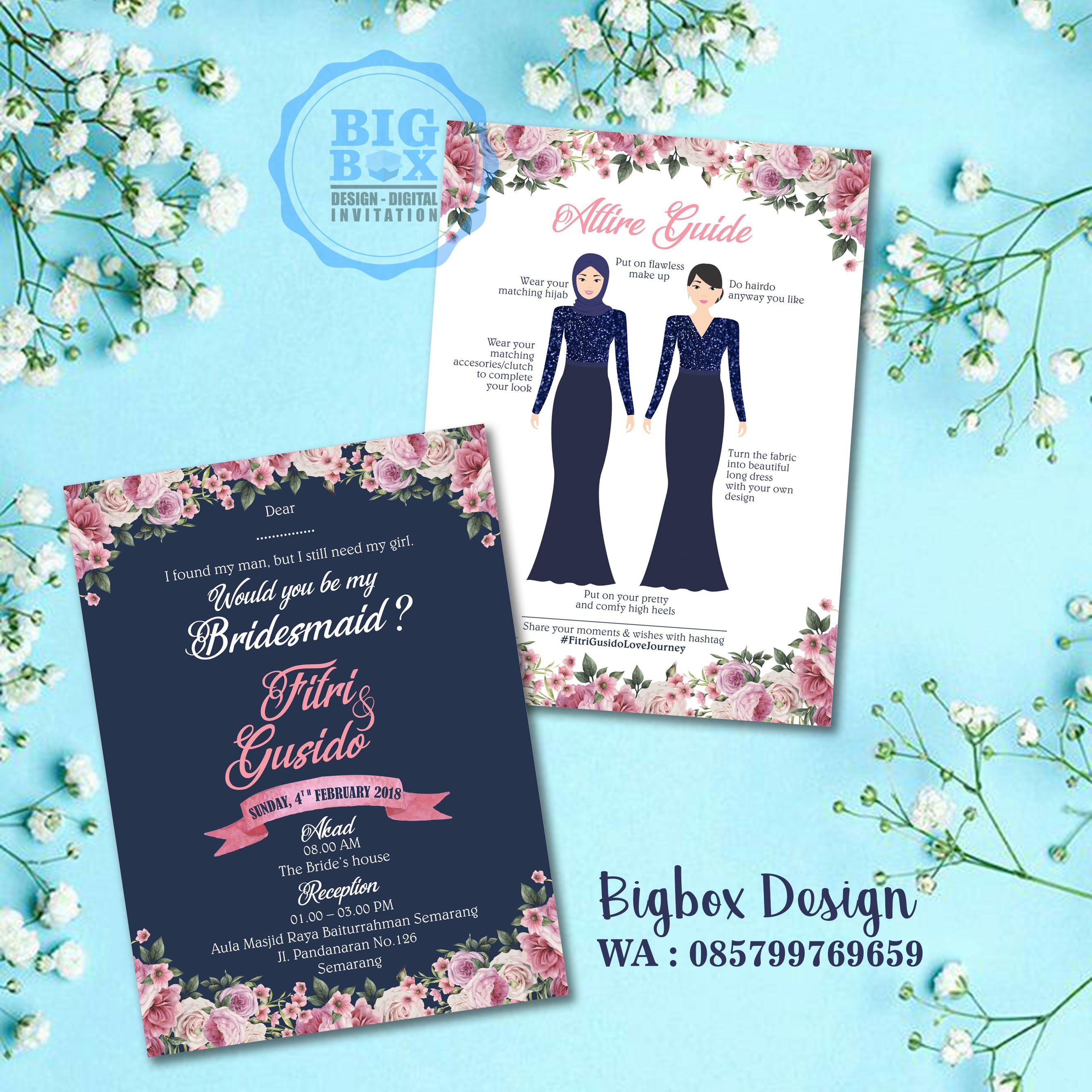 Detail Desain Undangan Bridesmaid Nomer 2