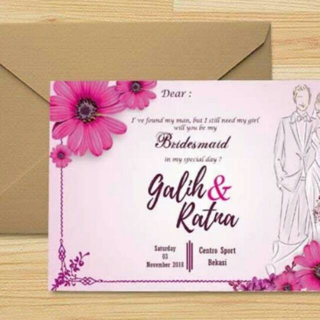 Detail Desain Undangan Bridesmaid Nomer 38