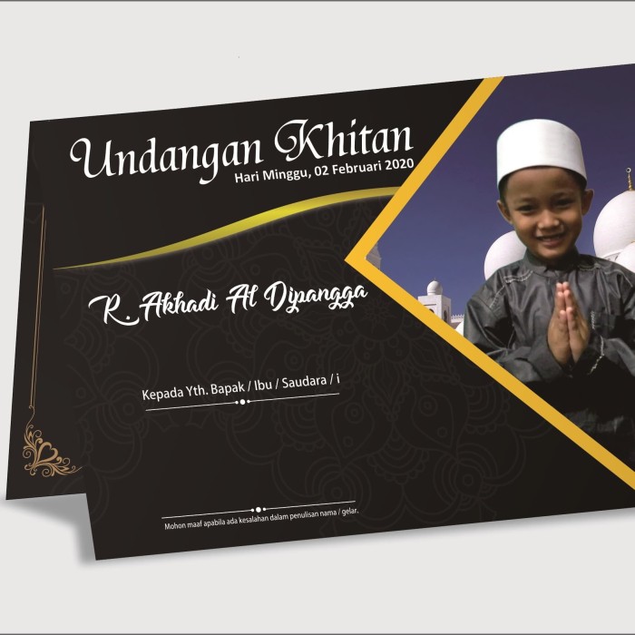 Detail Desain Undangan Khitanan Simple Nomer 54