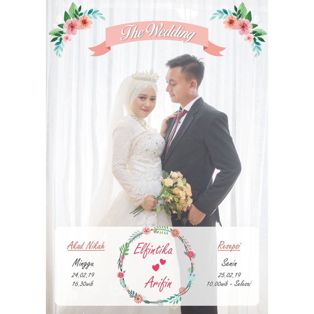 Desain Undangan Pernikahan Dengan Foto - 54+ Koleksi Gambar