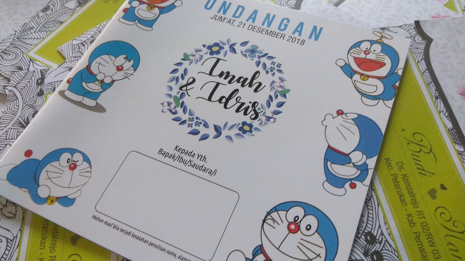 Detail Desain Undangan Pernikahan Tema Doraemon Nomer 13