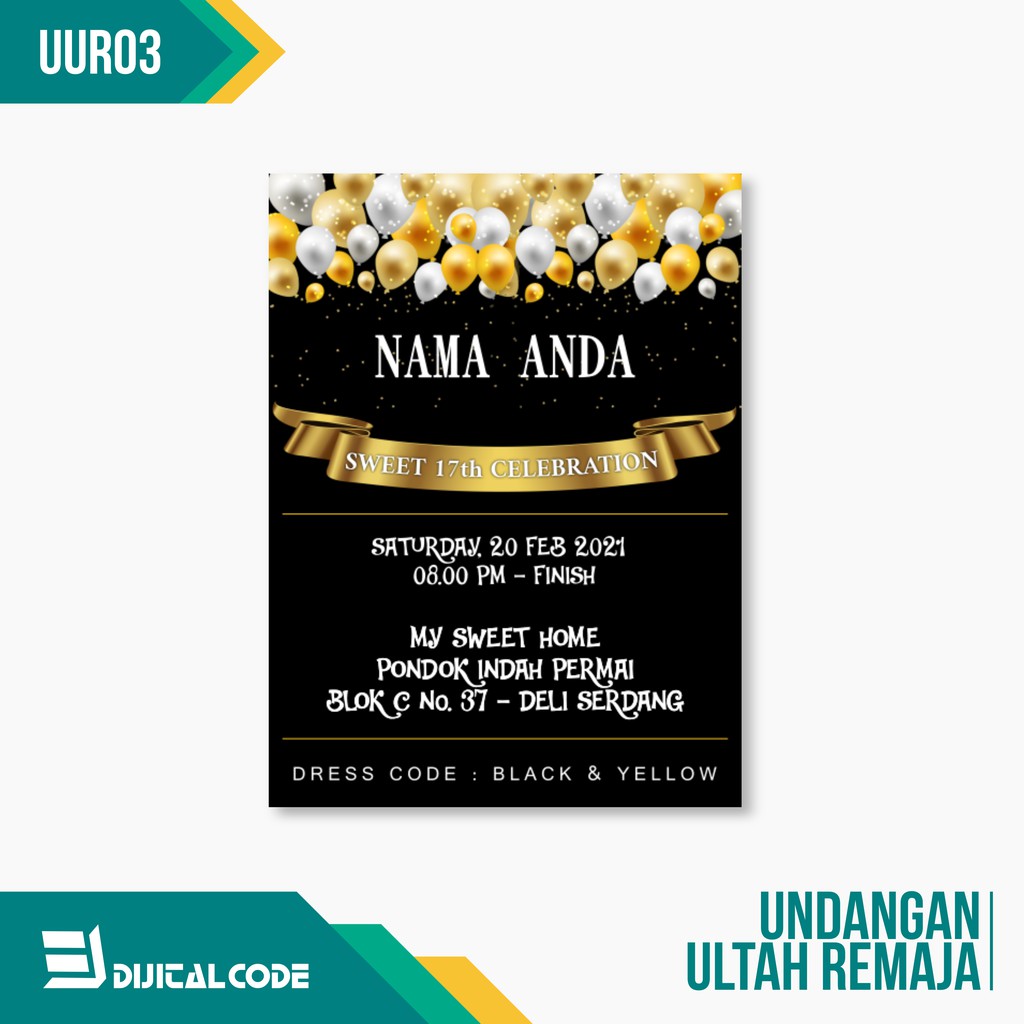 Detail Desain Undangan Ulang Tahun Nomer 58