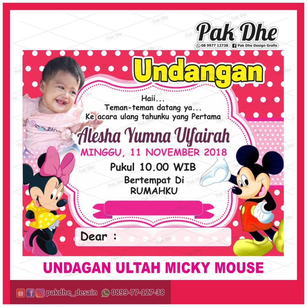 Detail Desain Undangan Ulang Tahun Anak Nomer 14