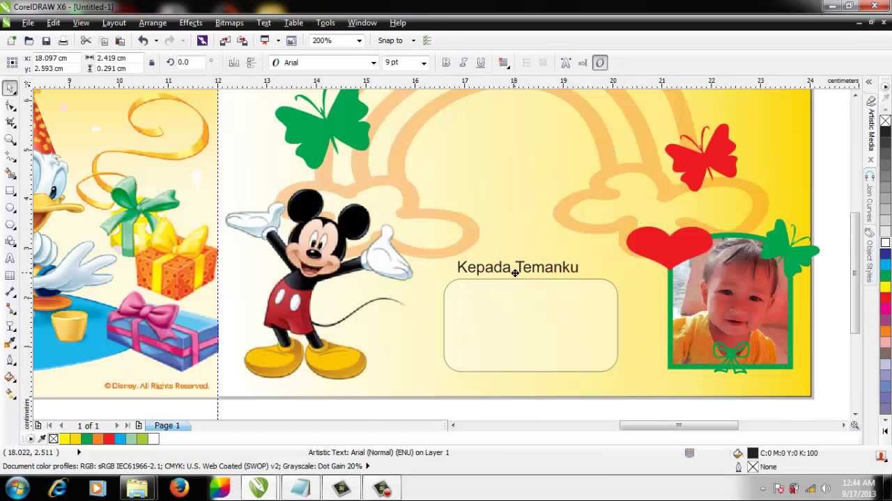 Desain Undangan Ulang Tahun Corel Draw - KibrisPDR