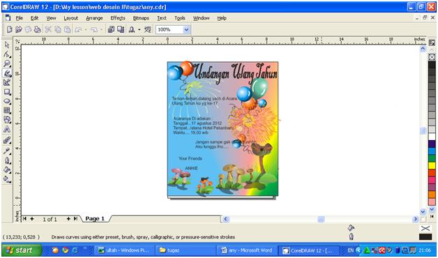 Detail Desain Undangan Ulang Tahun Corel Draw Nomer 3