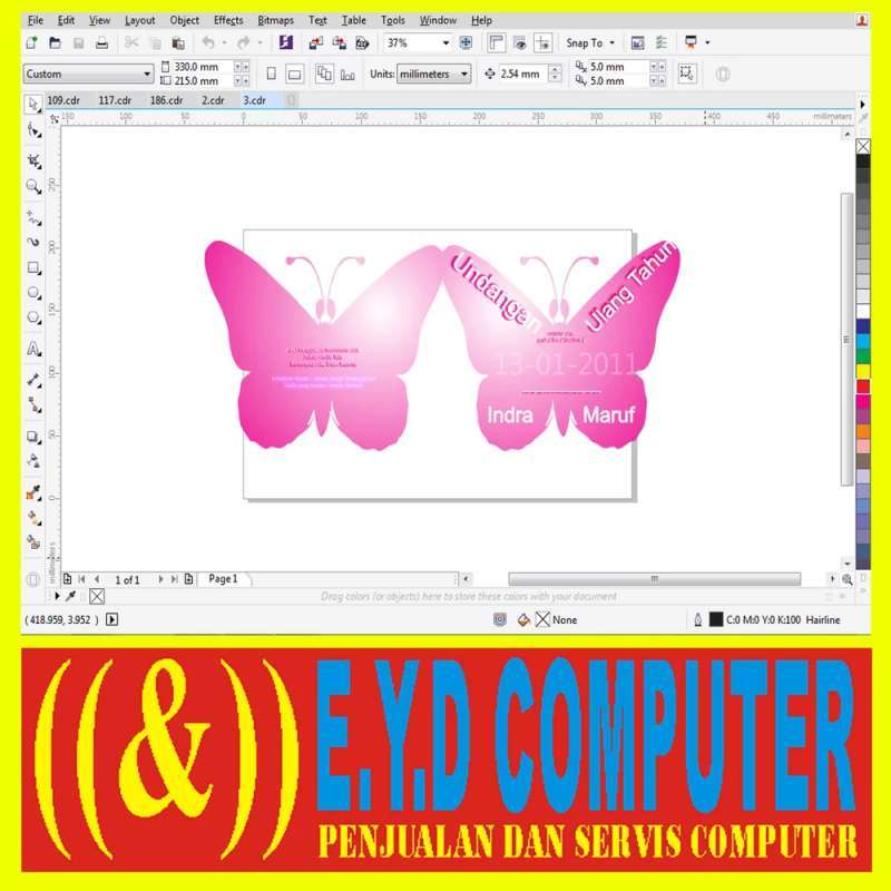 Detail Desain Undangan Ulang Tahun Corel Draw Nomer 50