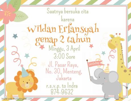 Detail Desain Undangan Ultah Anak Nomer 2