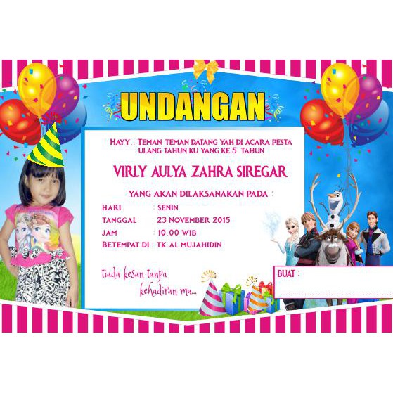 Detail Desain Undangan Ultah Anak Nomer 25