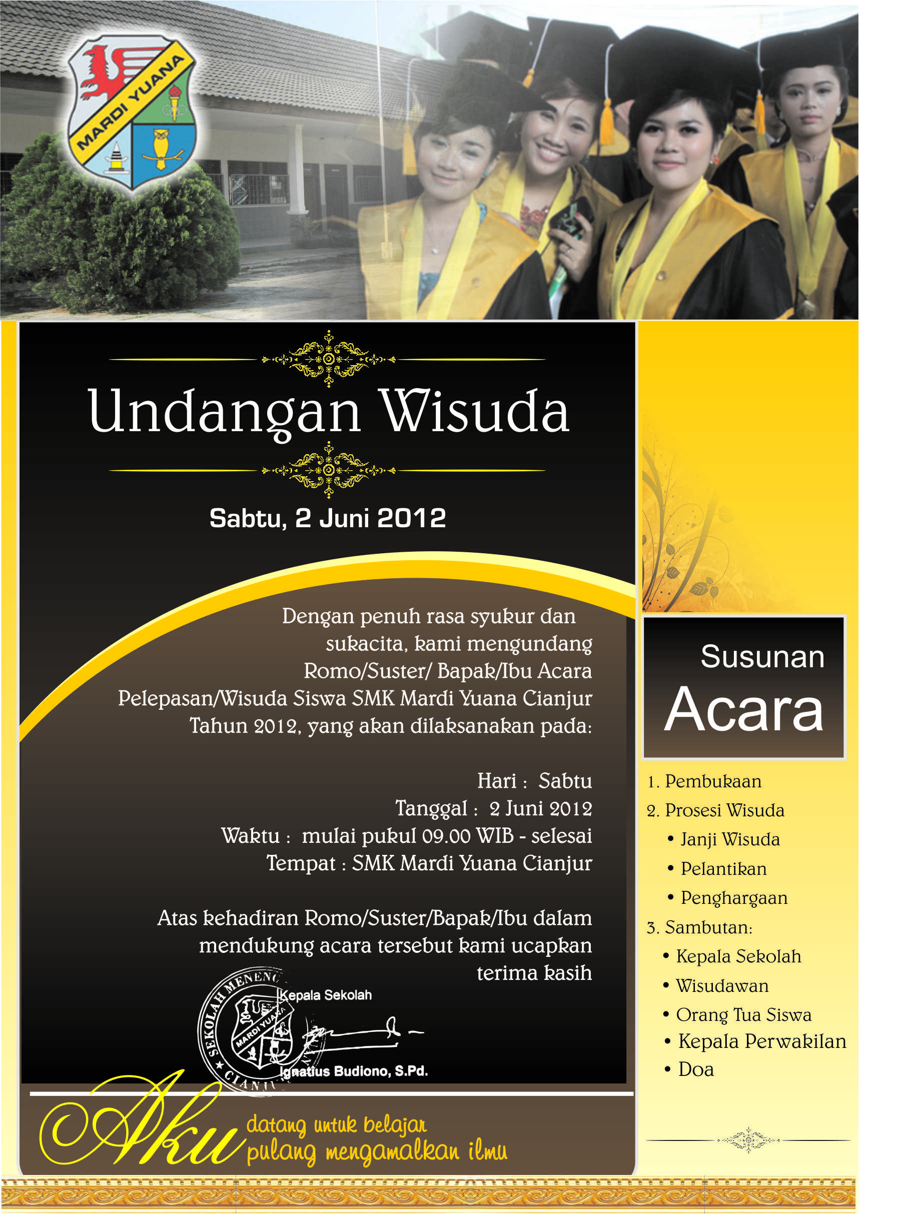 Detail Desain Undangan Wisuda Cdr Nomer 4