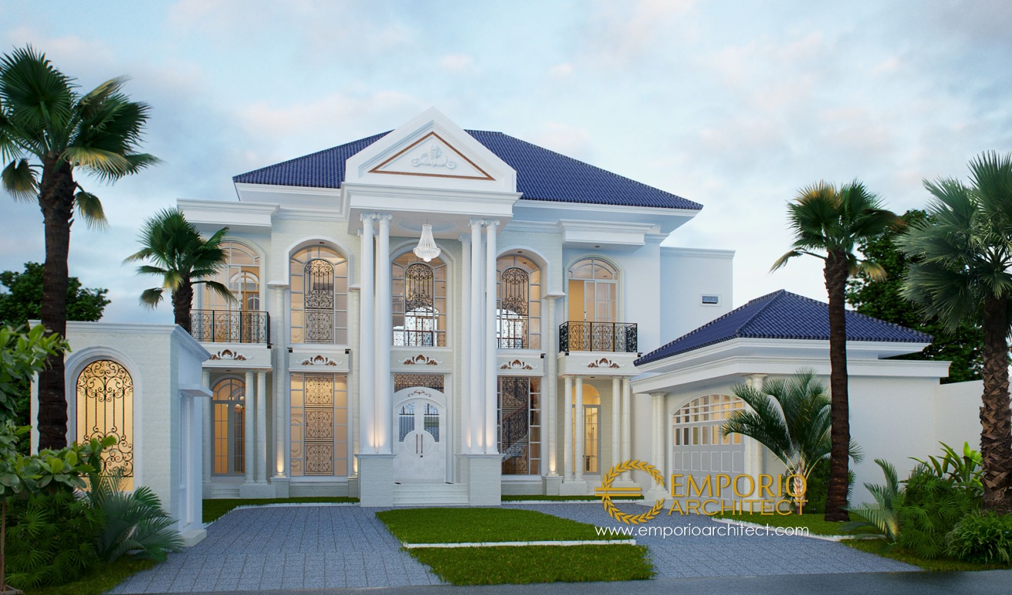 Detail Desain Villa Klasik Nomer 36