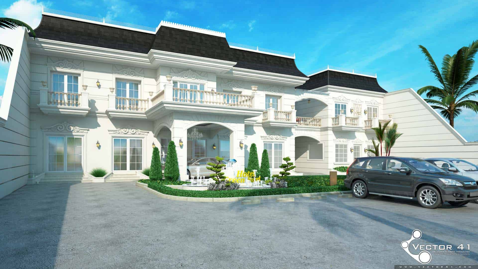 Detail Desain Villa Klasik Nomer 50