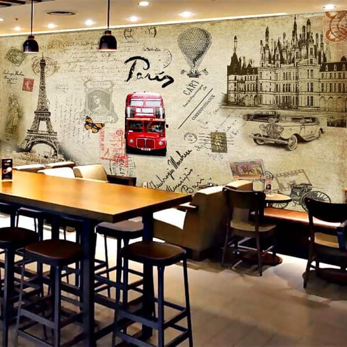 Detail Desain Wallpaper Dinding Cafe Nomer 57