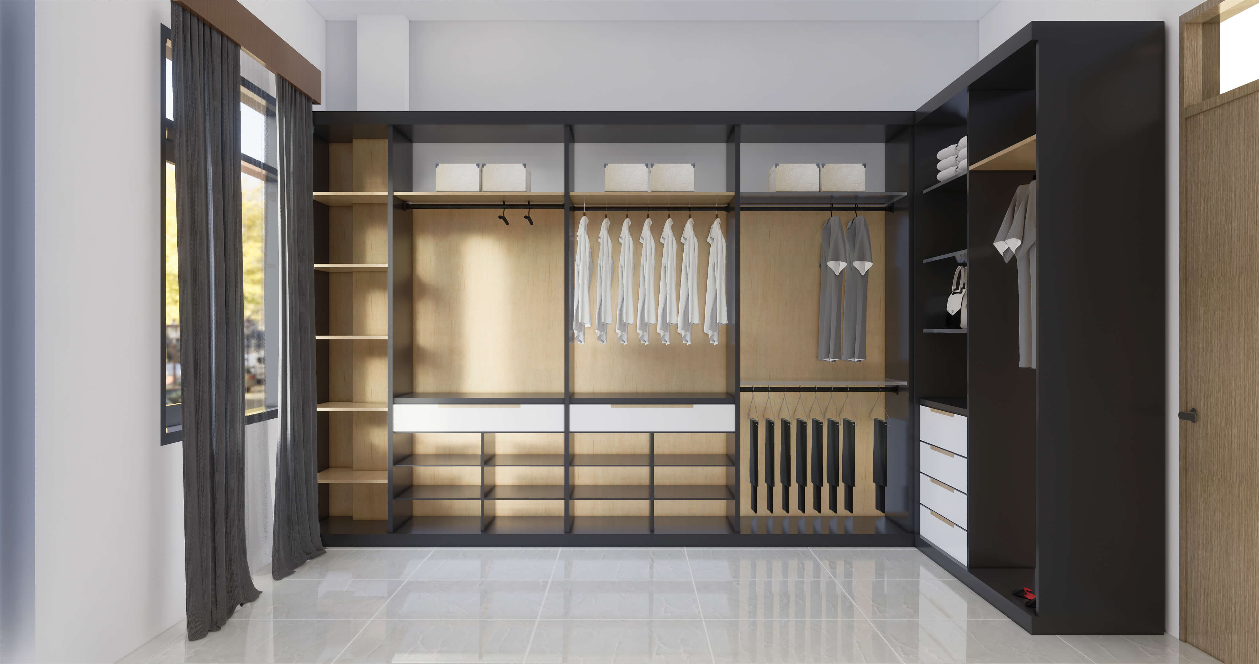 Detail Desain Wardrobe Minimalis Nomer 36