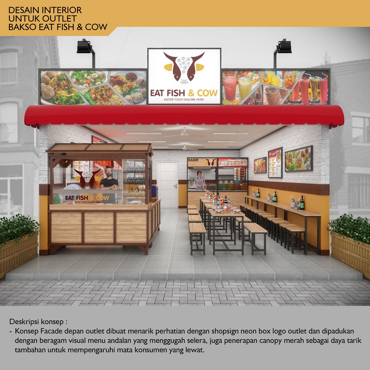 Detail Desain Warung Bakso Nomer 9