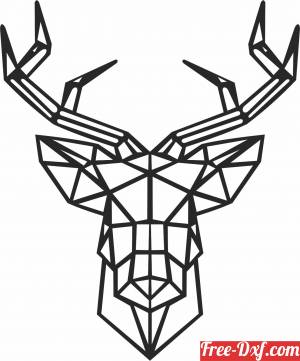 Detail Geometric Deer Nomer 13