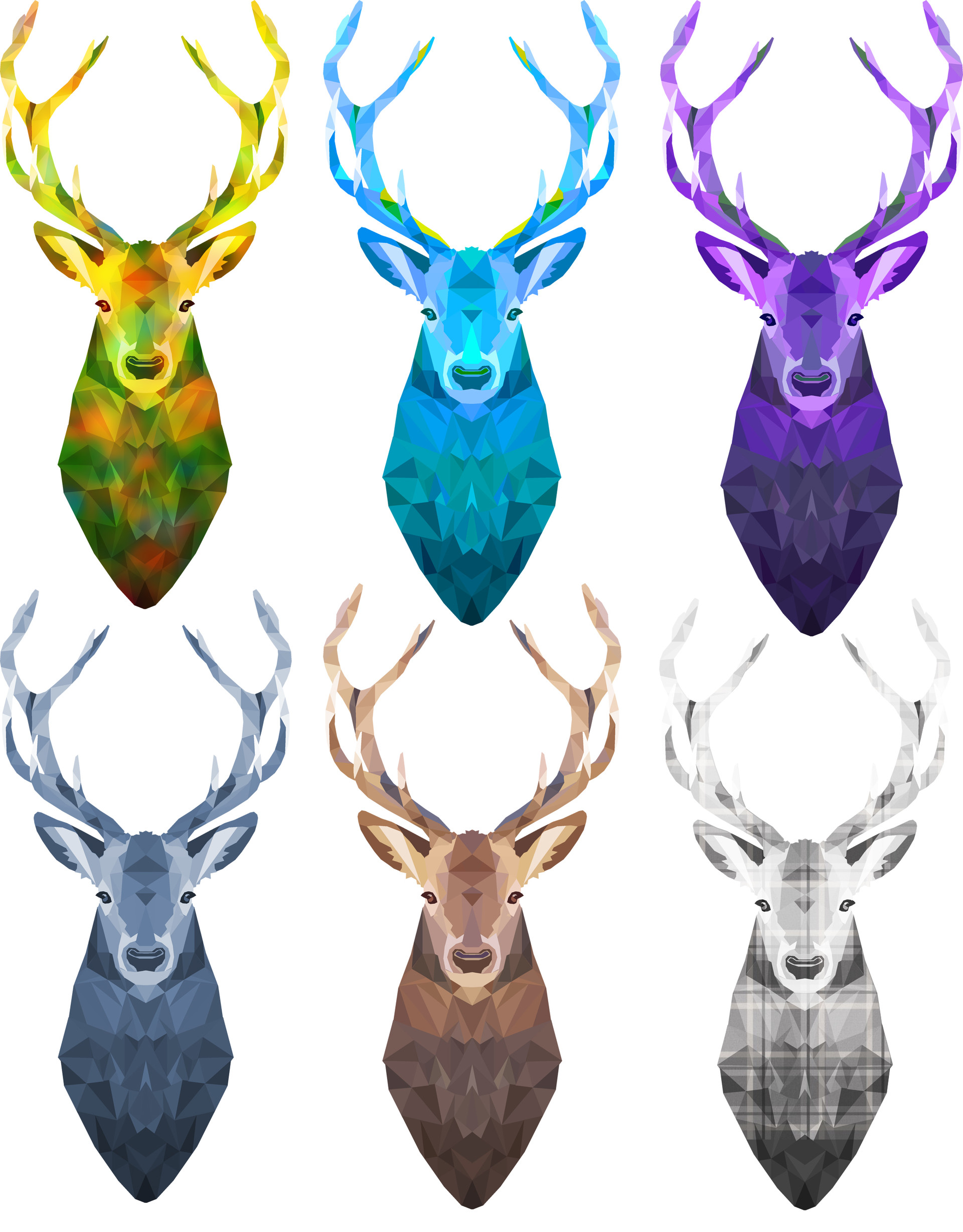 Detail Geometric Deer Nomer 19
