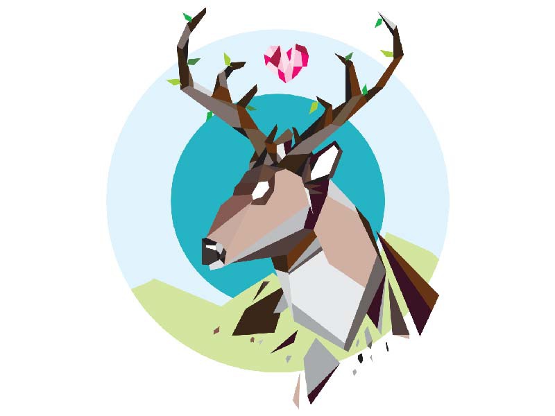 Detail Geometric Deer Nomer 21