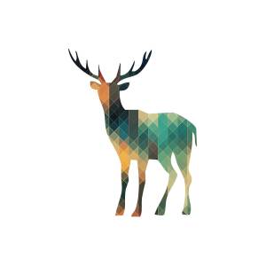 Detail Geometric Deer Nomer 24
