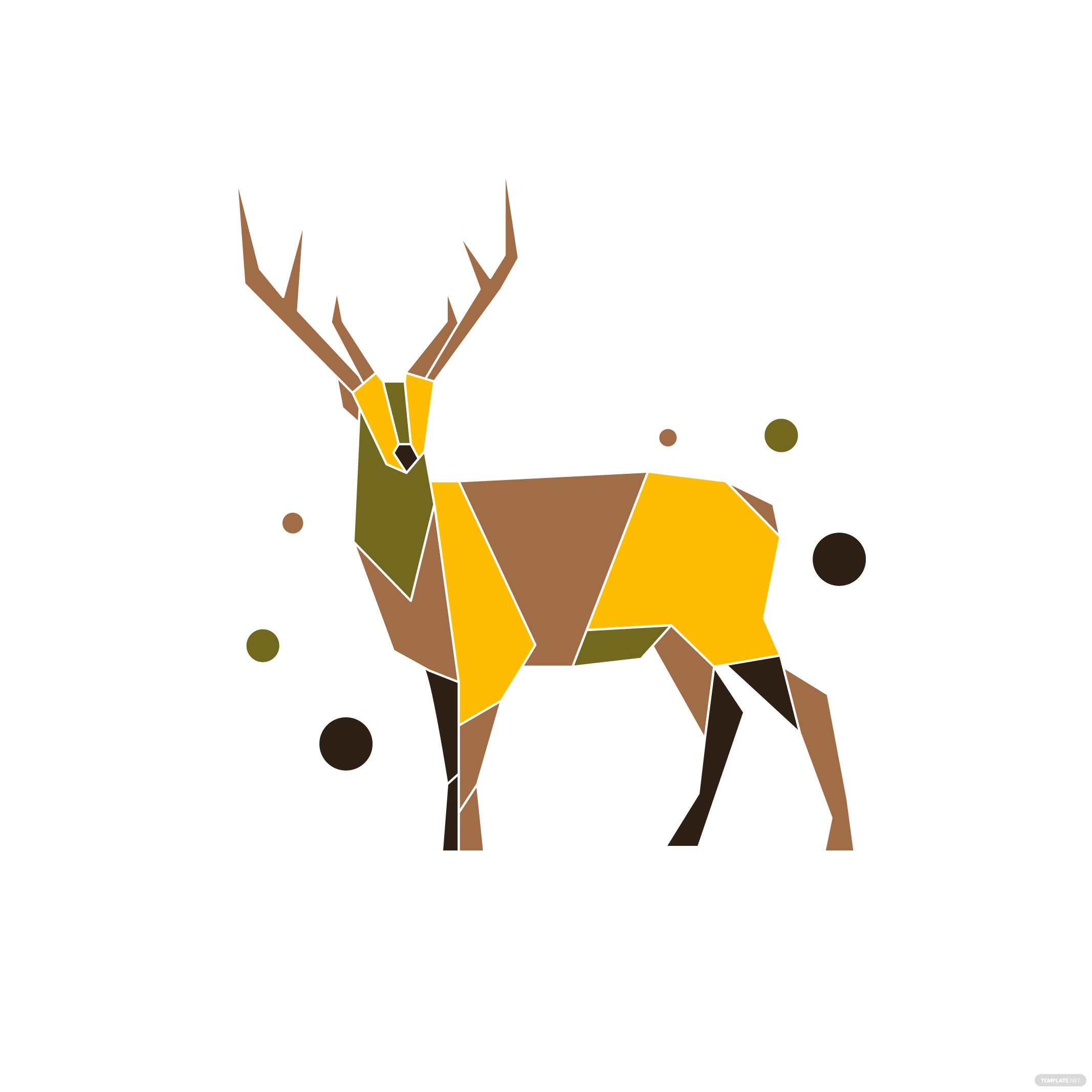 Detail Geometric Deer Nomer 3