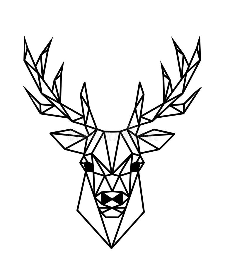 Detail Geometric Deer Nomer 4