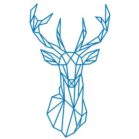 Detail Geometric Deer Nomer 6