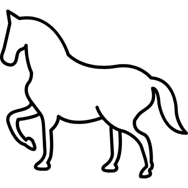 Detail Pferd Umriss Nomer 2