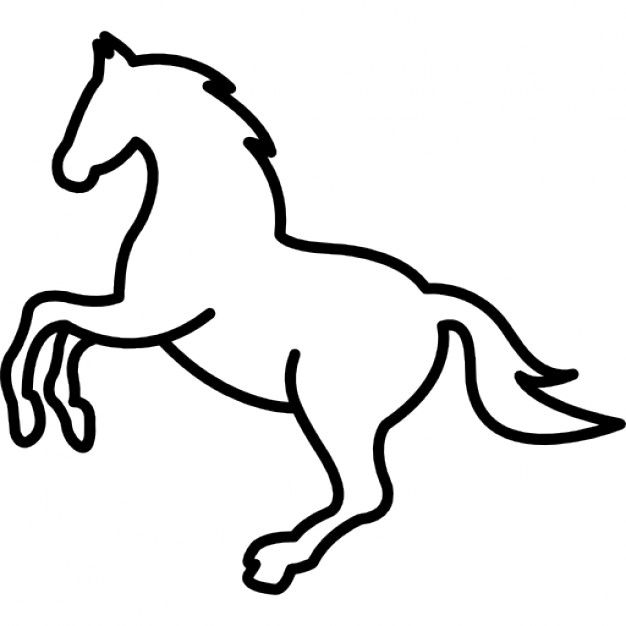 Detail Pferd Umriss Nomer 3