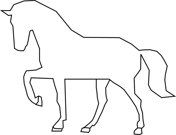 Detail Pferd Umriss Nomer 6