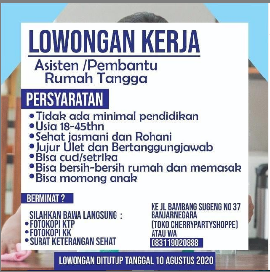 Detail Loker Asisten Rumah Tangga Nomer 22