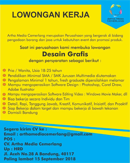 Detail Loker Desain Grafis Bandung Nomer 19